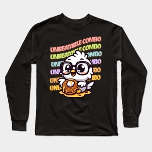 Unbeatable Combo Chicken & Waffle Lover | food humor Long Sleeve T-Shirt